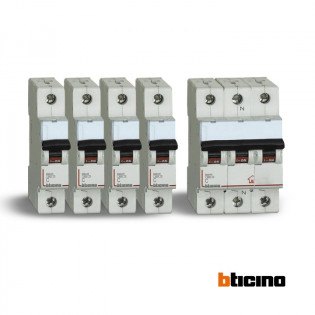 Bticino 3 Phase 18 Line Circuit Breaker 4.5 KA Bundle-19 Pcs