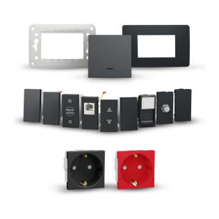 باقة تشطيب نيو يونيكا جرافيت شنايدر اليكتريك - 368 قطعة