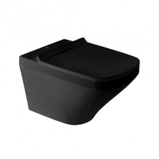 Duravit DuraStyle Wall-Mounted Toilet With Seat Cover Black
