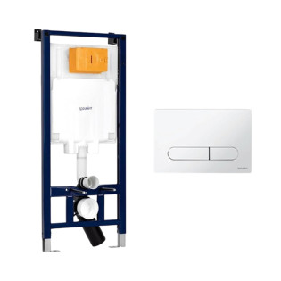 خزان دفن بشاسية كامل ولوحة طرد مربعة ابيض لامع ديورافيت