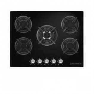 Ecomatic Bulit-In Hob Gas 5 Burner 70 Cm Black Glass