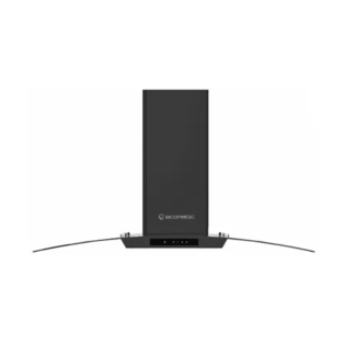 Ecomatic Decorative Chimney Hood 90 Cm Black Curvy Crystal