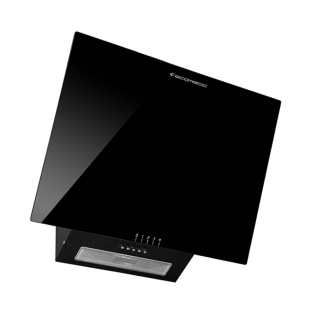 شفاط بالمدخنة 60سم ديكوري اسود زجاجي