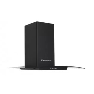 Ecomatic Decorative Chimney Hood 60 Cm Black Curvy Crystal