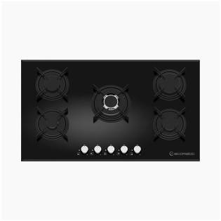 Ecomatic Built-In Gas Hob 5 Burners 90 cm Crystal Black 
