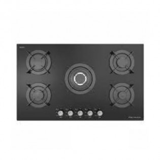 مسطح بلت ان غاز 90 سم 5 شعلة اسود زجاجي ايكوماتيك