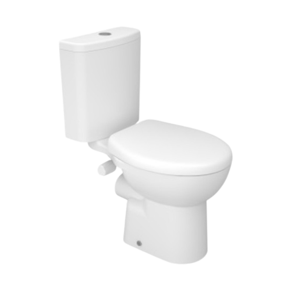 Sanipure Flora Floor Standing Toilet With Douche Seat Cover White