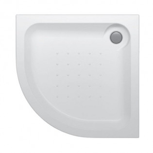 Sanipure Semplice Corner Shower Tray 80 x 80 x 17 cm White with Panel