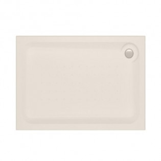 Sanipure Semplice Rectangle Shower Tray 120 x 80 x 7 cm Pergamon without Panel