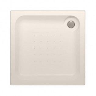 Sanipure Semplice Square Shower Tray 90 x 90 x 17 cm Pergamon with Panel