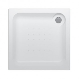 Sanipure Semplice Square Shower Tray 80 x 80 x 17 cm White with Panel