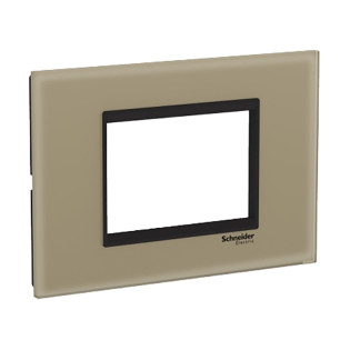 وش كهرباء شنايدر إليكتريك إيزي ستايل 3 فتحة بني فاتح × أسود