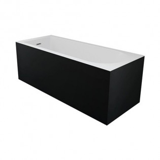 بانيو سيمليس مستطيل سانيبيور تريڤي 170 × 70 × 55  سم اسود 