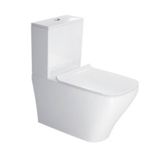 مرحاض كامل بيضاوي مع سيديلي ديورافيت ديوراستايل كومفرت أبيض