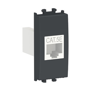 بريزة انترنت CAT5 شنايدر إليكتريك إيزي ستايل أبيض أسود