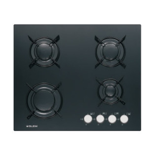 Glemgas Crystal Gas Hob 60 Cm black Glass