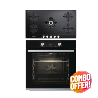 البا فرن بلت ان غاز 60 سم و مسطح غاز 90 سم اسود 