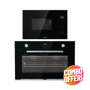 جورينيا فرن بلت ان غاز اسود 90 سم و فرن ميكرويف كهرباء 60 سم اسود 