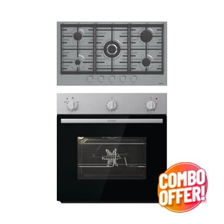 جورينيا مسطح غاز بلت ان 90 سم و فرن غاز بلت ان 60 سم ستانلس ستيل