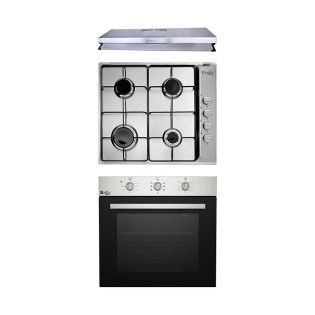 بيورتي شفاط 60 سم و مسطح غاز 60 سم و فرن غاز 60 سم