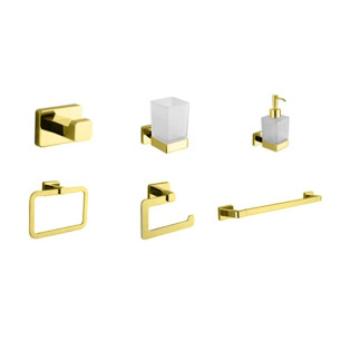 Infinity Bathroom Accessories Set Gold