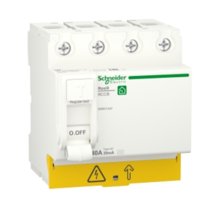 Schneider Electric Resi9 RCCB Circuit Breakers 4 Pole 40 Amp