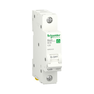 Schneider Electric Resi9 MCB Circuit Breakers 1 Pole 25 Amp
