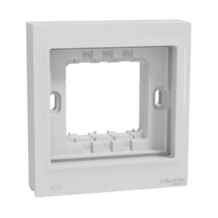 وش كهرباء 2 فتحة  شنايدر اليكتريك ميلوز بغطاء أبيض