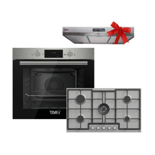 Teva Built-in Gas Hob 90 cm with Teva Built-in Gas Oven 60 cm 