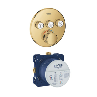 وش خلاط دفن دائري جروهي جروثيوم سمارت كنترول ذهبي لامع و جسم دفن رابيدو سمارت بوكس