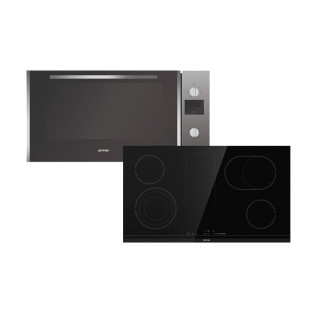 مسطح كهرباء جورينيا 90 سم سيراميك أسود و فرن بلت ان كهرباء 89 لتر اسود