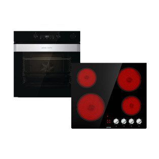 فرن بلت ان جورينيا كهرباء77 لتر أسود و مسطح كهرباء 60 سم سيراميك أسود