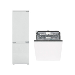 غسالة أطباق جورينيا 60 سم 16 فرد أبيض و ثلاجة بلت ان 256 لتر أبيض