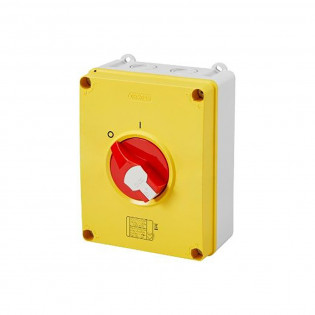 4 Pole Isolator Switch HP 80 amp Red Gewiss