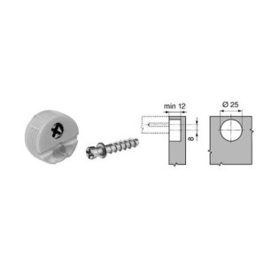 Blum Knock-In Housing And Edge Mountedcon. Screw, Centric Pos. White