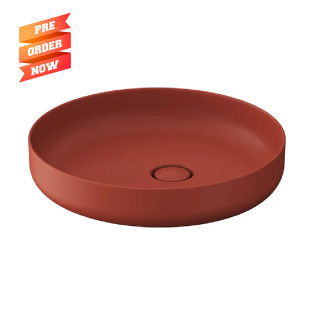 حوض كونترتوب ديورافيت فيتريوم 46 سم أحمر غامق