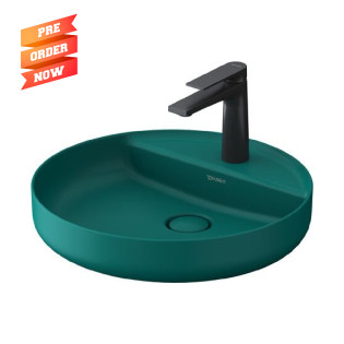 حوض كونترتوب ديورافيت فيتريوم بفتحة خلاط 46 سم اخضر