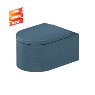 Duravit Millio Wall-Mounted Toilet with Douche without Valve Parlour Blue Matt