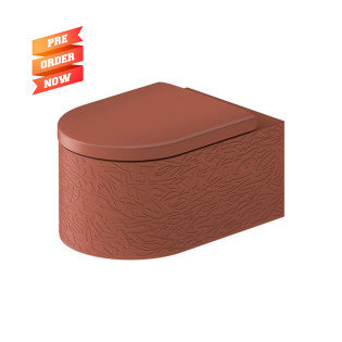 Duravit Millio Wall-Mounted Toilet with Douche without Valve Cinnamon Matt