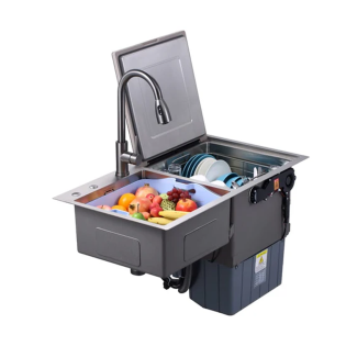 Hans Built-in Kitchen Sink 900×515×500 mm Gray