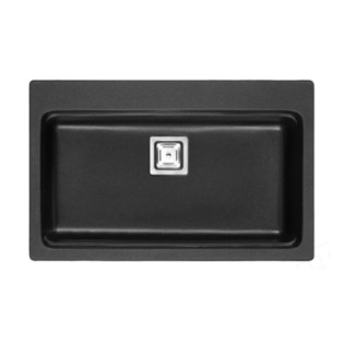 حوض مطبخ جرانيت بيرويا 48×79 سم أسود