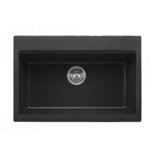 حوض مطبخ جرانيت بيرويا 46×68 سم أسود