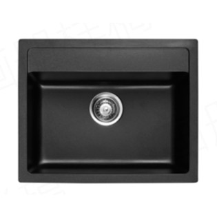 حوض مطبخ جرانيت بيرويا 46×58سم أسود