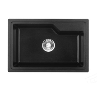 حوض مطبخ جرانيت بيرويا 45×68 سم أسود