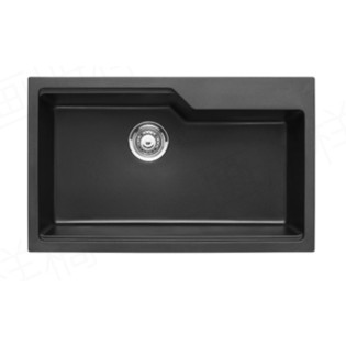 حوض مطبخ جرانيت بيرويا 46 × 76سم أسود