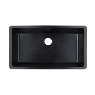 حوض مطبخ جرانيت بيرويا 81×46 سم أسود