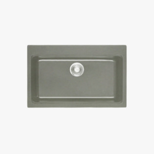 حوض مطبخ جرانيت بيرويا 48×76 سم رمادي