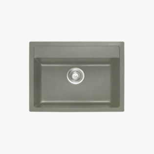 حوض مطبخ جرانيت بيرويا 46 × 58 سم رمادي