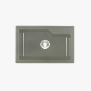 حوض مطبخ جرانيت بيرويا 45×68 سم رمادي