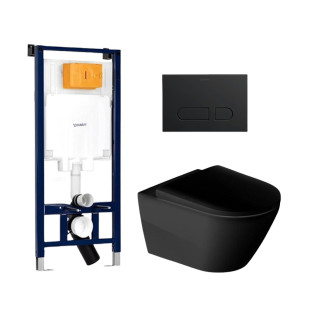 Duravit D-Neo Toilet Set with Flush Tank Black